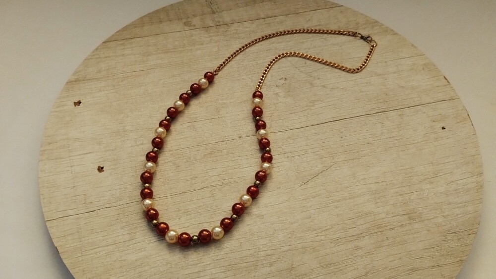 Colar folheado Ouro com Pérolas
