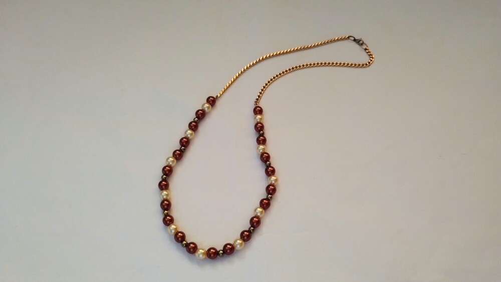 Colar folheado Ouro com Pérolas