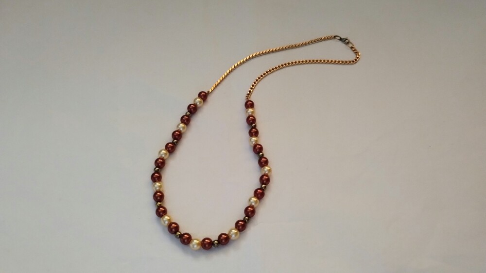Colar folheado Ouro com Pérolas