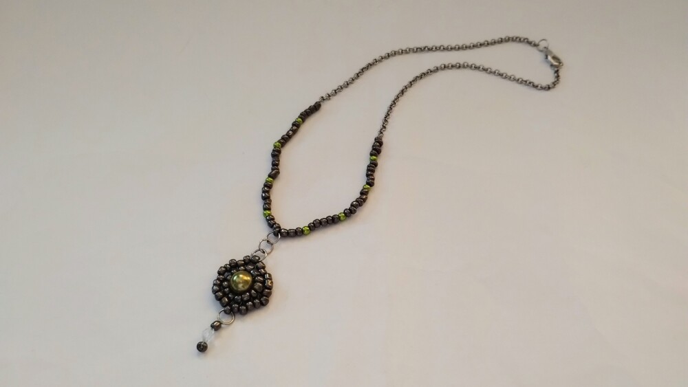 Colar Boho chic com pingente Mandala