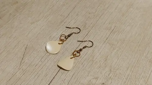 Brincos com pingente palheta