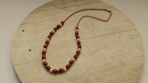Colar folheado Ouro com Pérolas