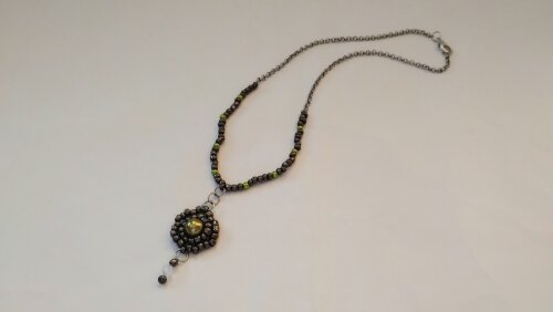 Colar Boho chic com pingente Mandala