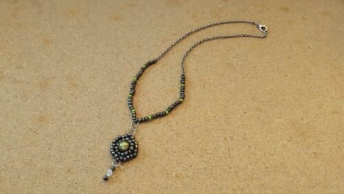 Colar Boho chic com pingente Mandala