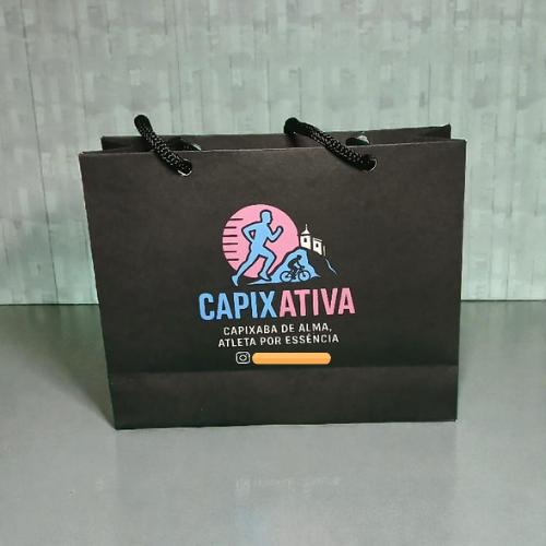 Sacola de Papel Personalizada com Logo - Pacote com 30 Unidades