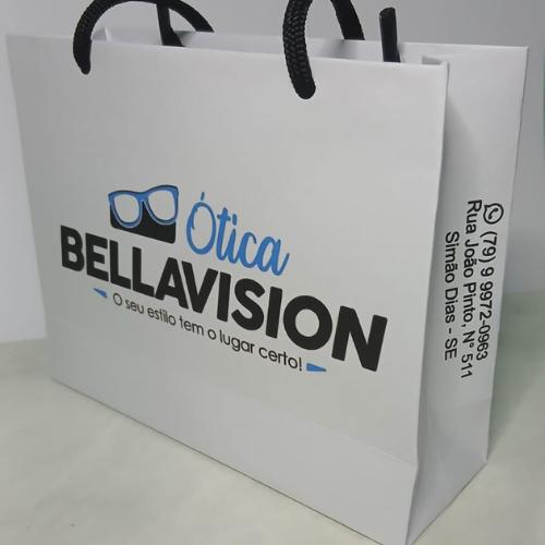 Sacola de Papel Personalizada com Logo - Pacote com 30 Unidades