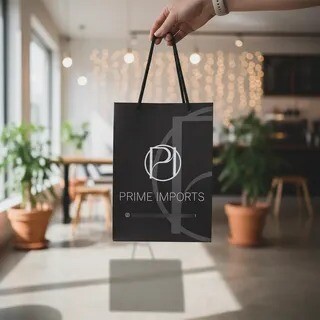 Sacola de Papel M 21 x15 Personalizada com Logo – Pacote com 20
