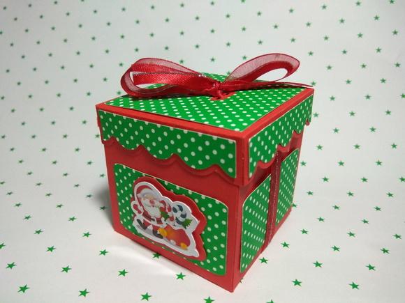 Caixinha de natal - com biscoitos