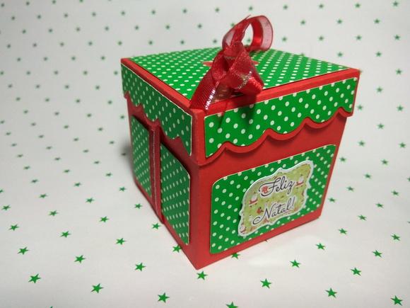 Caixinha de natal - com biscoitos