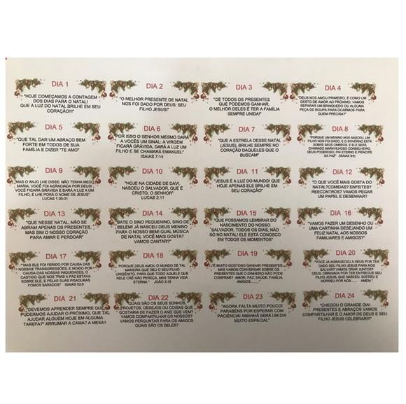Calendário do Advento com Doces - Kraft - Mod. c