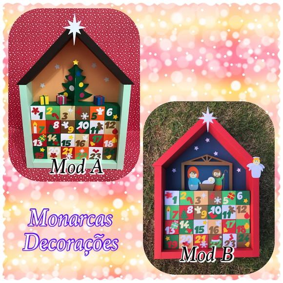 Calendário do Advento com Doces - Kraft - Mod. c