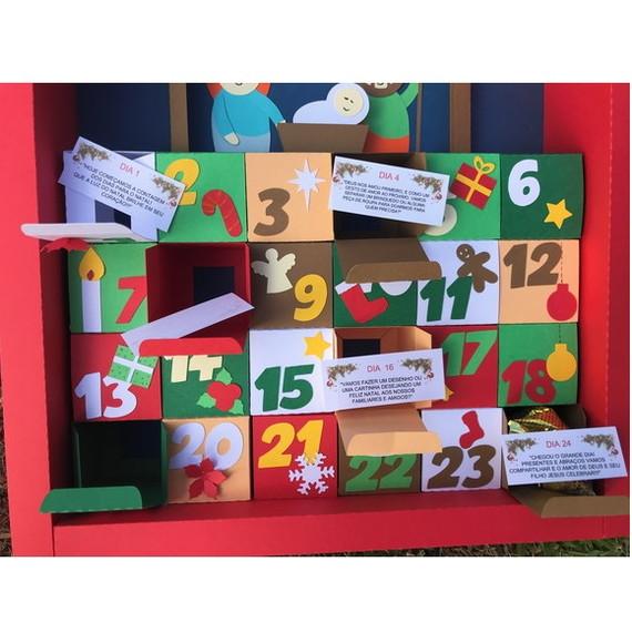 Calendário do Advento com Doces - Kraft - Mod. c