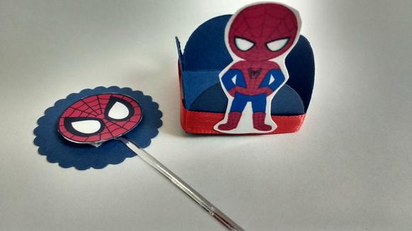 Forminha + topper Homem aranha 3