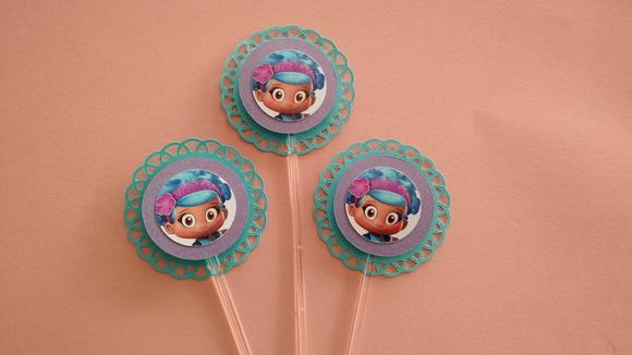 Kit 20un - Topper para Cupcake - Luna Petúnia
