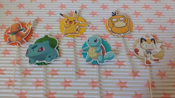 Kit 20un - Topper Pokemon