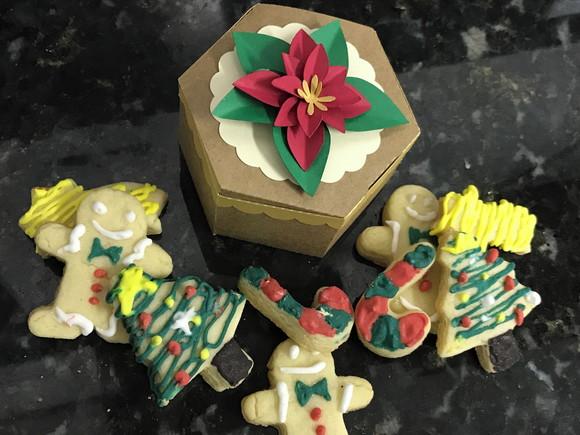 Kit 5un - Caixinha de Natal - com Biscoitos - Mod.8