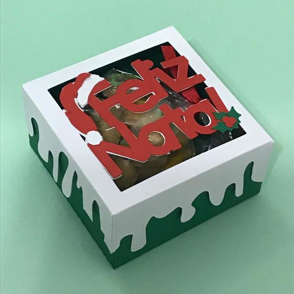 Kit 5un - Caixinha de Natal com Biscoitos Mod. 4