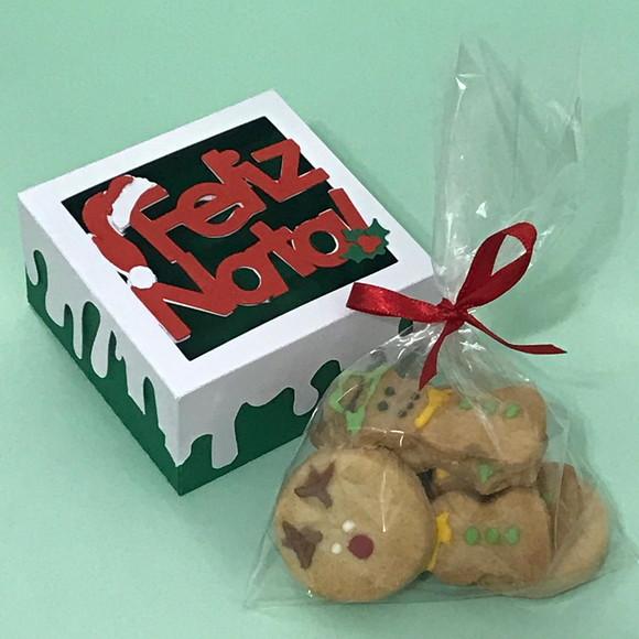 Kit 5un - Caixinha de Natal com Biscoitos Mod. 4