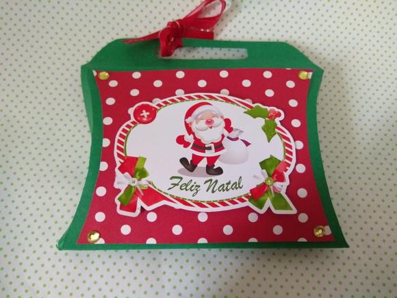 Mini sacola de Natal com 4 chocolates