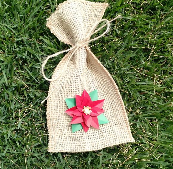 Sacola Natal - Juta - tam 12x22