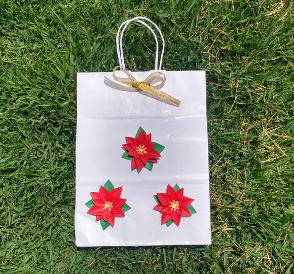 Sacola Natal - M - tam 26x19,5x9,5