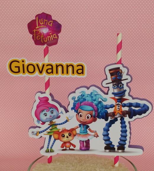 Topo de bolo Luna Petúnia