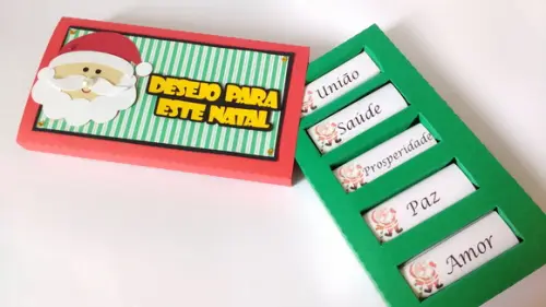 Caixa - Desejos de Natal com chocolate