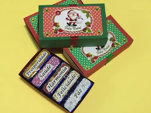 Caixa com Chocolate - Natal