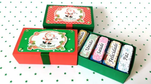Caixa com Chocolate - Natal