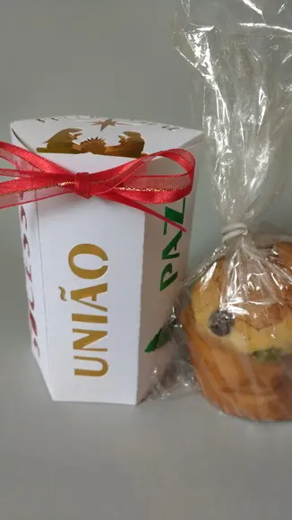 Caixa Felicitações com PANETONE - Natal