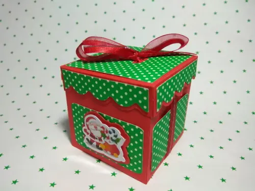 Caixinha de natal - com biscoitos