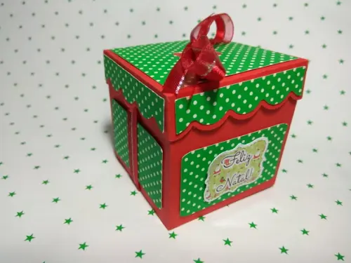 Caixinha de natal - com biscoitos