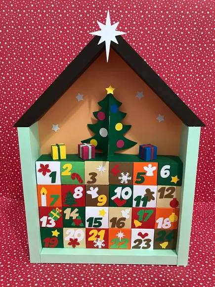 Calendário do Advento com Doces - Verde - Mod. a