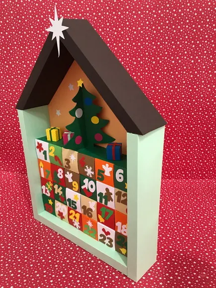 Calendário do Advento com Doces - Verde - Mod. a