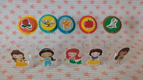 Copo de brigadeiro - Princesas cute