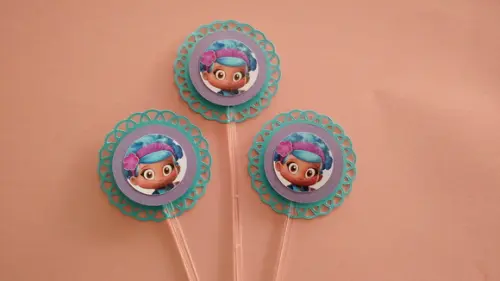 Kit 20un - Topper para Cupcake - Luna Petúnia