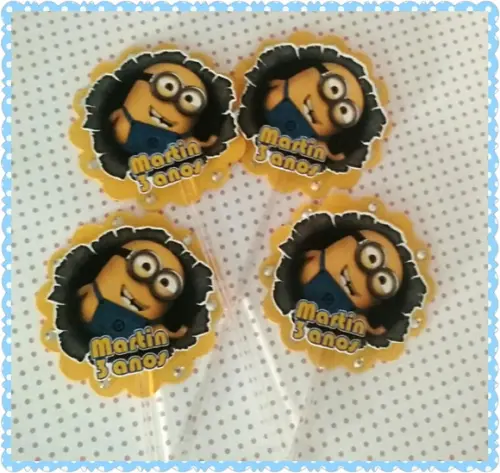 Kit 20un - Topper para Cupcake - Minions