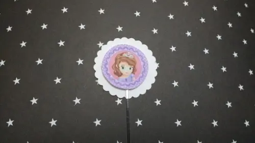 Kit 20un -topper - Princesa Sofia