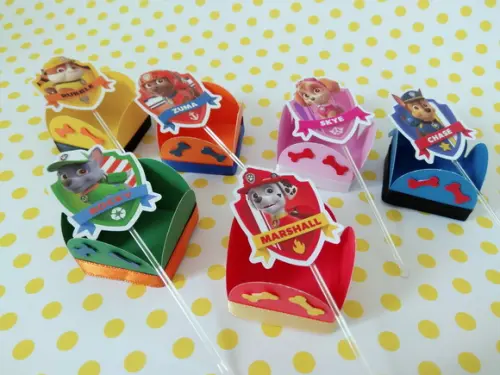 Kit 24un - Forminha+topper - Patrulha Canina