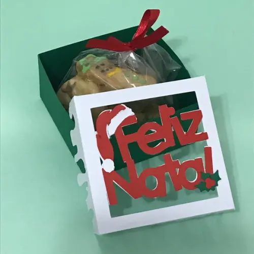 Kit 5un - Caixinha de Natal com Biscoitos Mod. 4