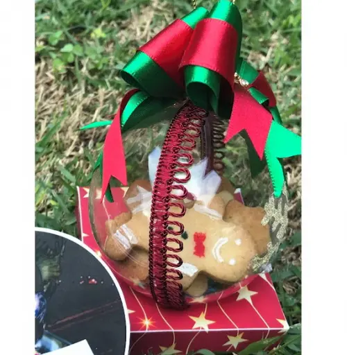 Kit 4un Bola de Natal - Acrílico com Biscoito