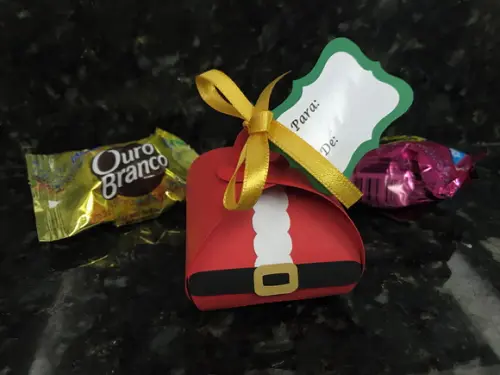 Porta bombom - Papai Noel com bombom - mod. 3