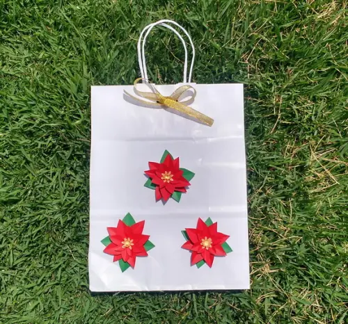 Sacola Natal - M - tam 26x19,5x9,5