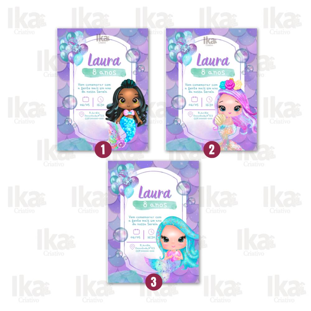 Convite Personalizado Sereia