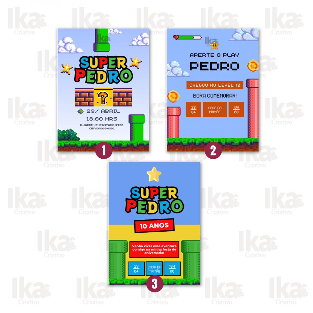 Convite Digital Video Game Personalizado