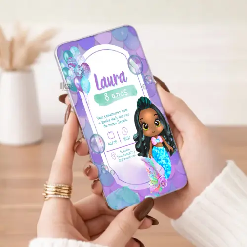 Convite Personalizado Sereia