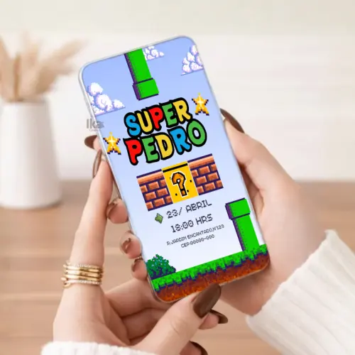 Convite Digital Video Game Personalizado
