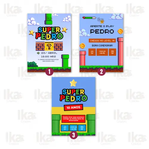 Convite Digital Video Game Personalizado