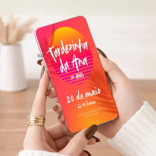 Convite Tardezinha Personalizado Digital para Festa e Churrasco