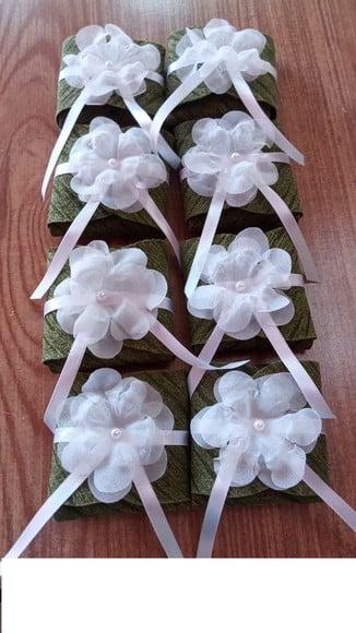 Embalagem Bem Casado em Tecido Jacquard